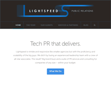 Tablet Screenshot of lightspeedpr.com